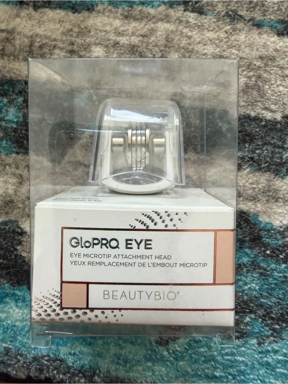 GloPRO Pink Microneedling Facial Tool Kit with lip and eye attachments